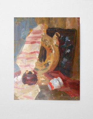 Oil painting Apple Ukrainian painter Unframed Decor original still life art