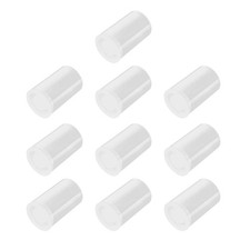35mm Caliber Plastic Film Canisters with caps -10pc Clear Clear