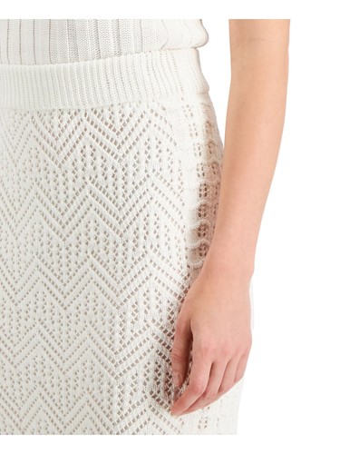 DONNA KARAN NEW YORK Womens White Lined Elastic Waist Trim Pencil Skirt L - Picture 7 of 11