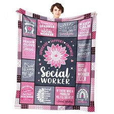 Social Worker Appreciation Gifts, Social Worker Gifts for soc-w 60x50 inch