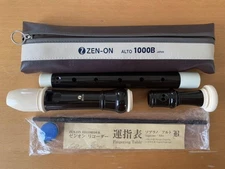 Zenon AL1000B Alto Recorder,Used,Child's High School Instrument,Disinfected mm3