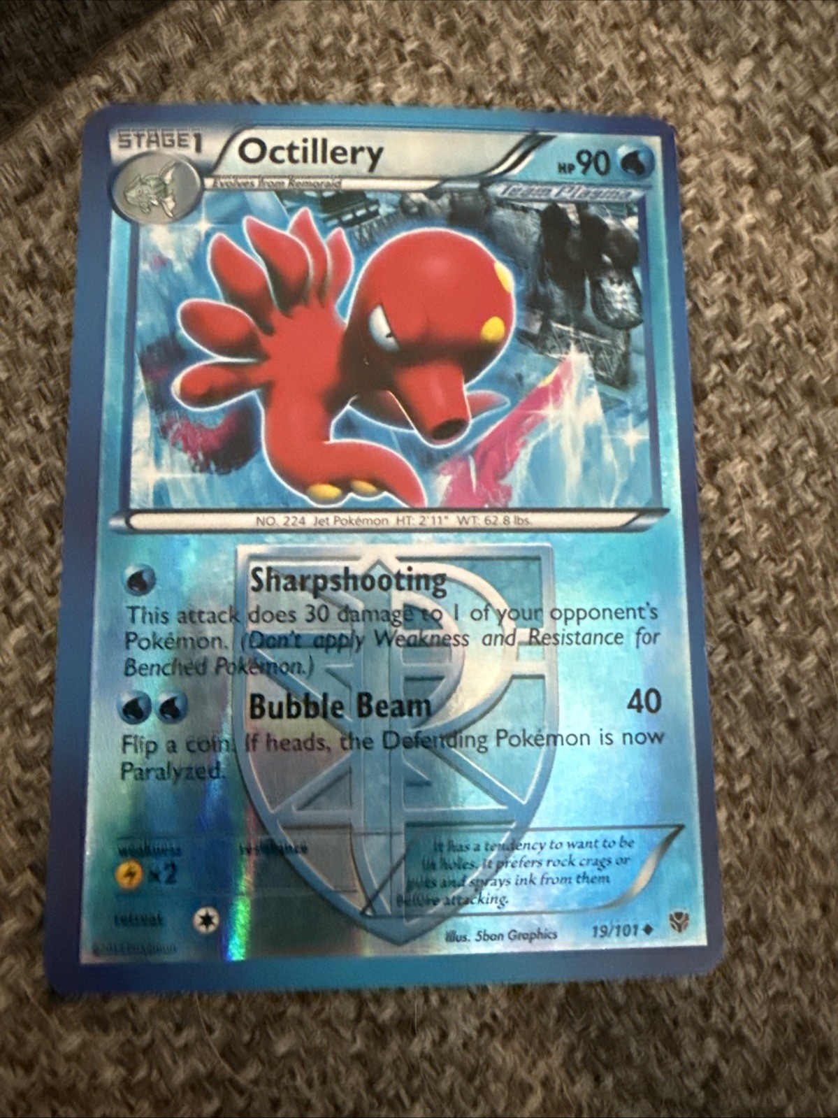 Octillery (Team Plasma) 19/101 Plasma Blast Reverse Holo