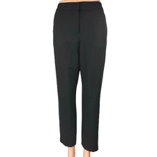 Tommy Hilfiger Women's Black High Waisted Straight Leg Trousers Dress Pants Sz 6