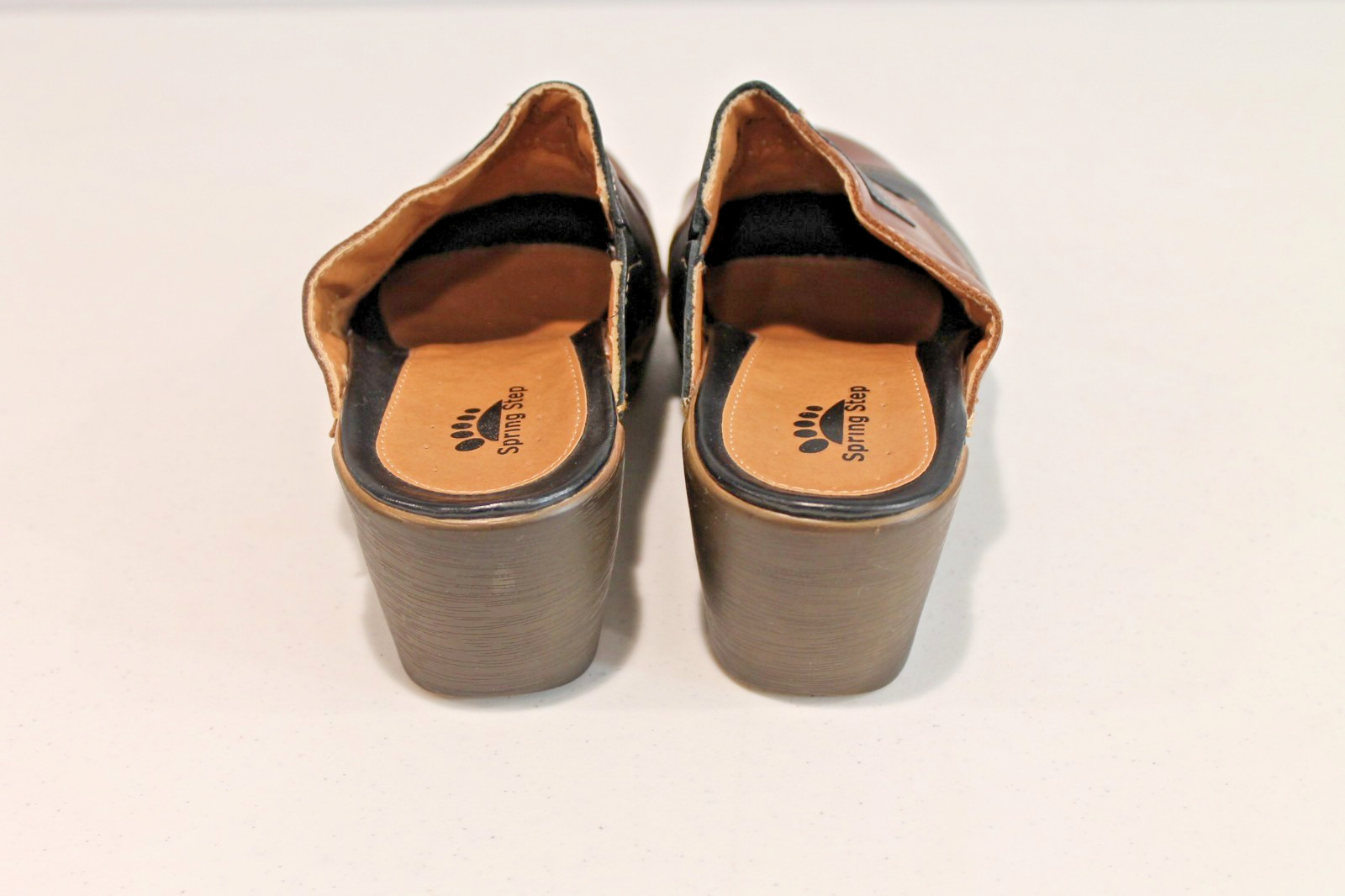 Spring Step Brown Leather Two Tone Patchwork Comf… - image 4