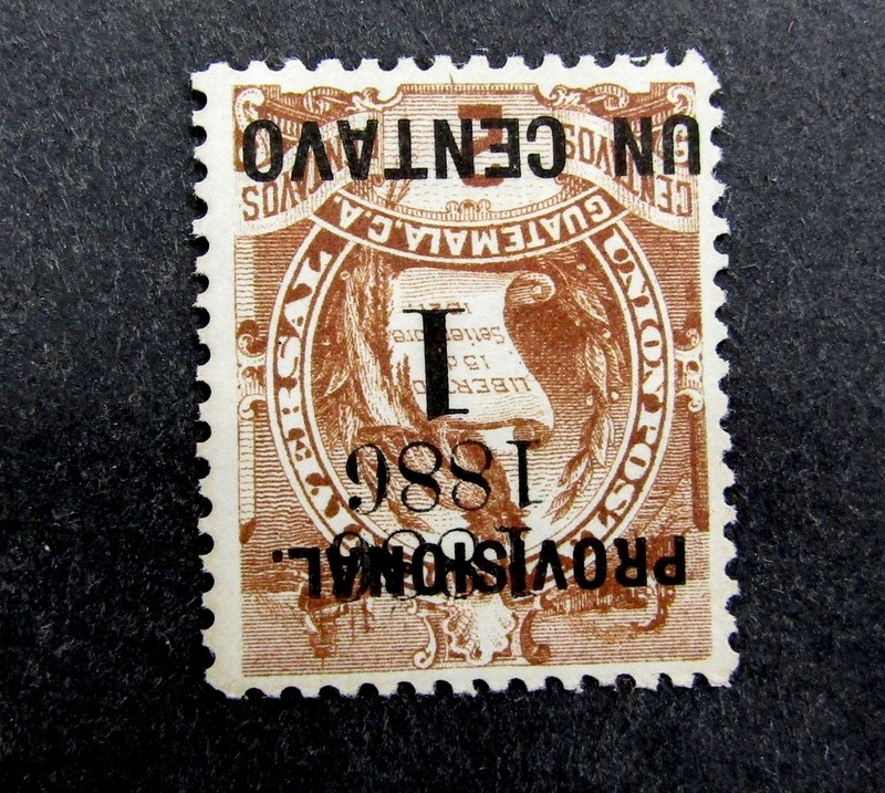 nystamps Guatemala Stamp "1886" Double Error Mint OG H €100 U26y478