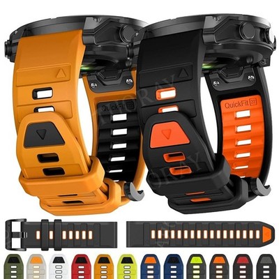 Quick Fit Watch Strap Silicone Band For Garmin Fenix E 8 7 7X 6 6X Pro 3HR 5 5X