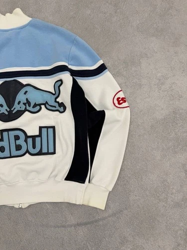 Vintage Red Bull Racing Biker Jacket Sweatshirt Motul Ducati Patches Y2K Hype image 17