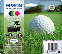 Original Epson Multipack Schwarz / Cyan / Magenta / Gelb C13T34764010 34XL