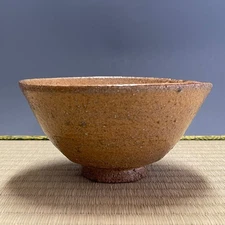 H083 : Japanese Pottery Chawan Matcha Tea Bowl Tea Ceremony Sado Vintage