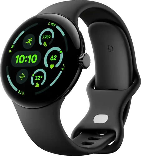 Google Pixel Watch 3 (GPS+LTE) 45MM Matte Black Aluminum Obsidian Active Band