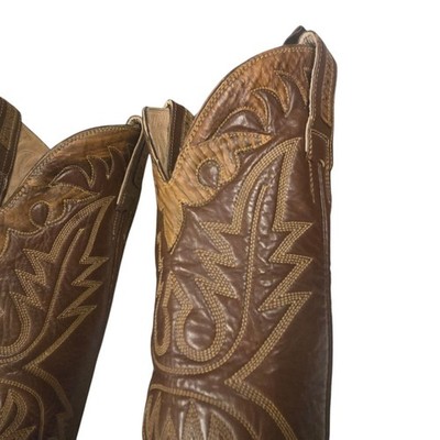 CRISTOBAL ROMERO ウエスタンブーツ　レザー　ビンテージ Cristobal Romero Cowboy Boots Brown Leather mens 7.5 Western Wear