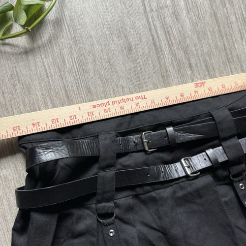 HOT TOPIC Social Collision Black Pleated Grommet Suspender Skirt S Goth Emo 🖤 - Picture 4 of 6