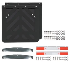 Semitruck Mud Flap, Weight Kit 2PK 24"x24"Mud Flap, Universal Weight & Hanger