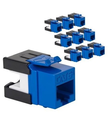 Icc ICC-IC107GATBL Module, Cat6a, Hd, 10 Pk, Blue (iccic107gatbl)