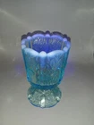 Vintage Fenton Blue Opalescent Glass Toothpick Holder