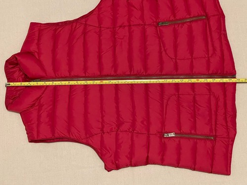 Pendleton Gilet Trapuntato Donna Tg XL Piumino Imbottitura Piuma Full Zip Rosso Tasche - Foto 10 di 15