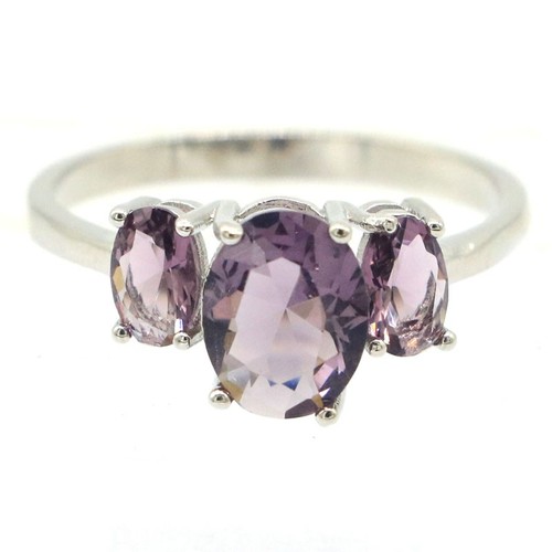 New Designed Purple Amethyst Wholesale Drop Shipping Silver Rings 6.5 - Picture 2 of 3
