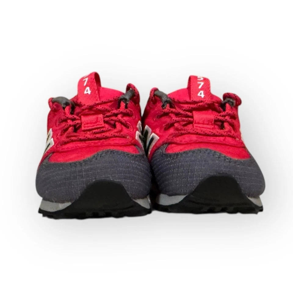 Zapatilla deportiva con cordones New Balance 574 V1 Lux para niños roja/gris talla 3 Foto 4 de 4