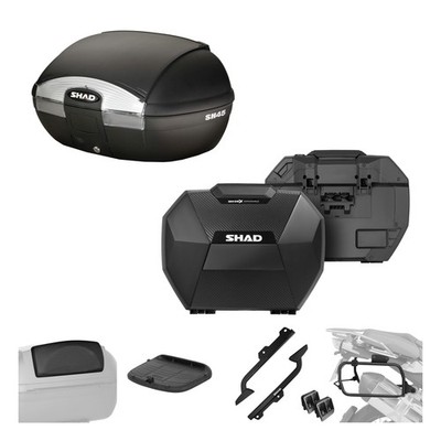 SHAD SH45 Black & SH38X Carbon Complete Kit for Triumph 900 TIGER RALLY 2020-2026
