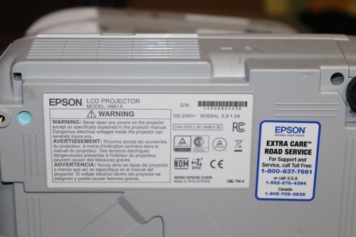 Epson PowerLite 109W 3LCD WXGA Projector 4000Lumens . Only 2755-2844 Hours used - Picture 9 of 13