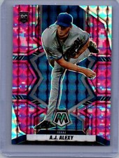 2022 Panini Mosaic #249 A.J. Alexy Pink Camo Mosaic