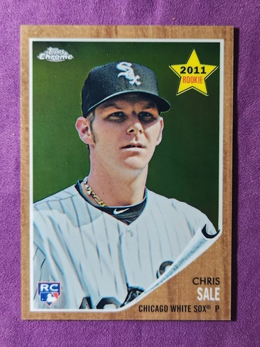 2011 Topps Heritage Chris Sale Chrome #/1962 #C118 Rookie Card RC Atlanta Braves