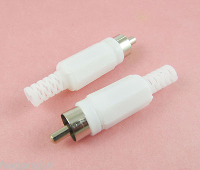 50pcs Phono Speaker Wire To Male RCA Connector Adapters - Jack Plug For Audio/Video/LED 4 thumbnail image