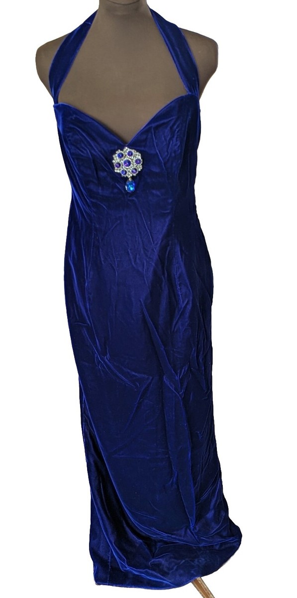 fitted lace wedding dress Gradient Blue Floral Applique Prom Dresses V-Neck A-Line Evening Dress –  Viniodress main image 1