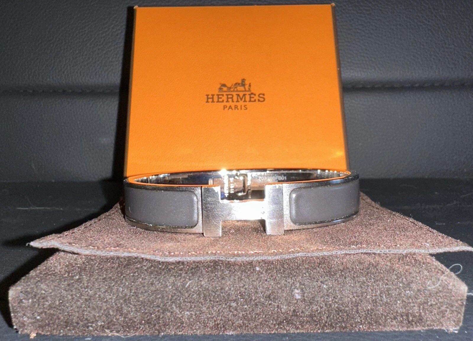 HERMÈS Bracciale Uomo Hermes Clic HH Taglia T5 Nero Noir Mat