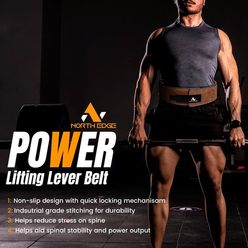 Weight lifting Lever Belt Back Suport Power lifting Gym Fitness Training Belts - Picture 12 of 21