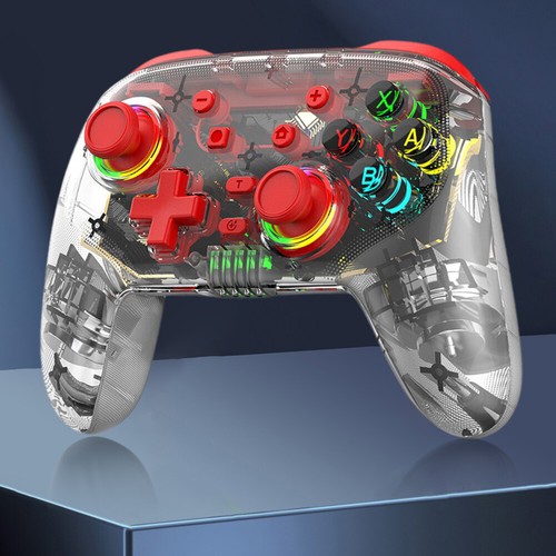 Multi-Platform Console Gamepad for Switch Pro Transparent Gamepad (Red) - Afbeelding 1 van 10