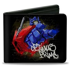 Transformers OPTIMUS PRIME Vegan Leather Mens Bi-Fold Wallet Official License