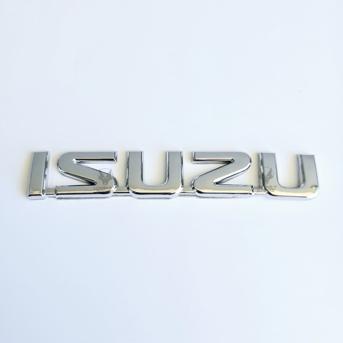 2pcs Isuzu + D-MAX Rear Emblem Set - CHROME SILVER - ABS Badge Logo for DMAX Ute - Picture 3 of 4