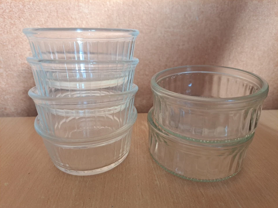 Lot de 6 ramequins en verre 2 dimensions - Photo 1/1
