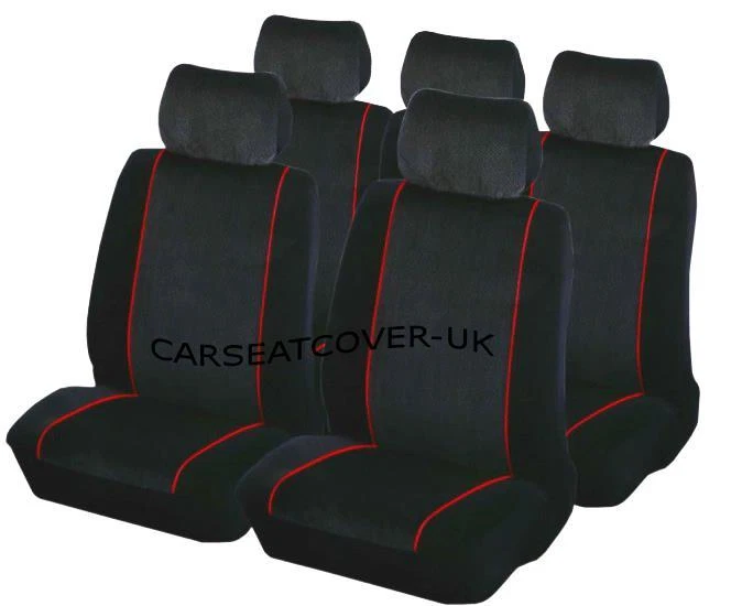 Mazda 5 Luxury BLACK RED Trim Car Seat Covers Protectors