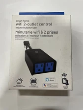 Westek Programmable Outdoor Plug-In Digital Wi-Fi Enabled Timer with 2-Outlets