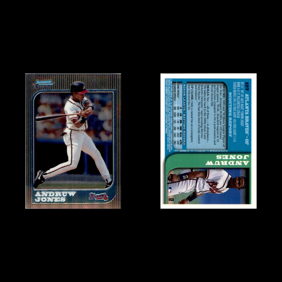 Andruw Jones Lot 22 Diff Baseball Cards 1997-2004 Atlanta Braves Set MLB NM — 第 3/4 张图片