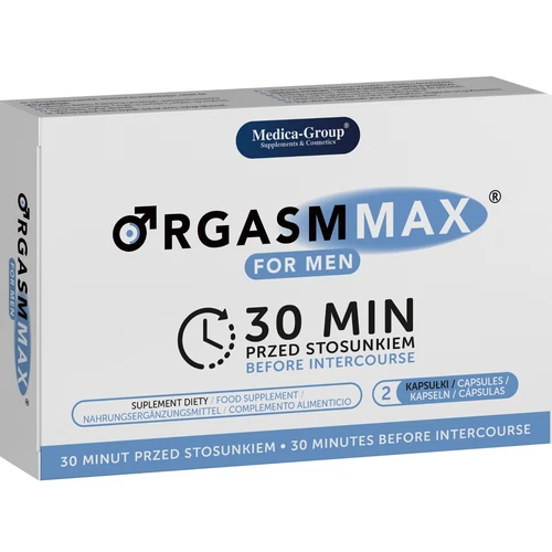 Orgasm Max for Men 2 Capsules Dietary Supplement Ginseng, MACA, L-Arginine
