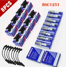 8 SET Round Ignition Coil Spark Plug Pack For Chevy Silverado GMC 4.8 5.3 6.0L!