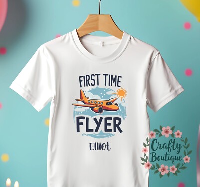 First Time Flyer, First Holiday Tshirt, Baby Kinder First Flying Strampler - 1377