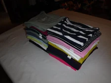 Long Sleeve T-Shirts ,Sonoma,XXL,XL,L,M, Many Colors Solid & Striped,V Neck Crew