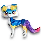 LPS Littlest Pet Shop Custom Beautiful Collie Dog Galaxy Custom Hand Painted 3”