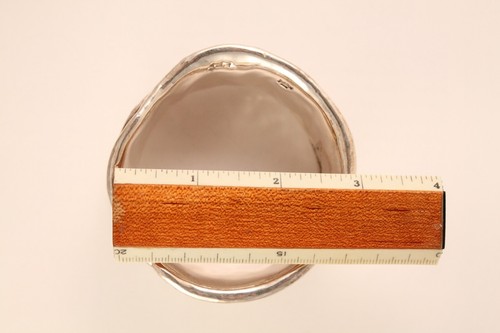 BAT-AMI 925 Sterling Silver Large Wide Electroform Bangle Bracelet 71.1 grams - Picture 9 of 9