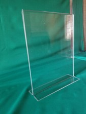 8.5" x 11" Clear Acrylic Vertical Sign Holder, Bottom Load pack of 4