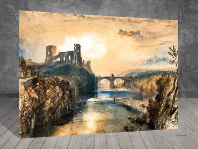 J M W Turner Barnard Castle River LEINWAND GEMÄLDE KUNST WAND 443