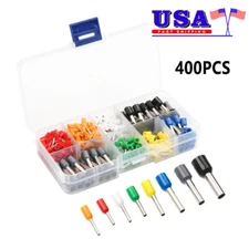 400pcs Electrical Wire Connectors Cord Pin End Bootlace Ferrule Crimp Terminals