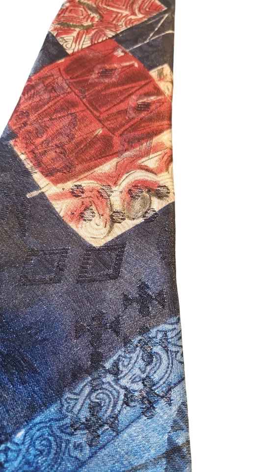 Corbata de Colección Don Loper Beverly Hills Geométrica Abstracta Novedad Hecha en EE. UU. Foto 2 de 4