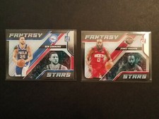 2020-21 Donruss Basketball Fantasy Stars Lot (2) James Harden, Ben Simmons 