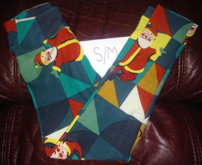 Legging LuLaRoe Kids Noël Santa – Taille S/M, Vintage 2017, Neuf Avec étiquettes