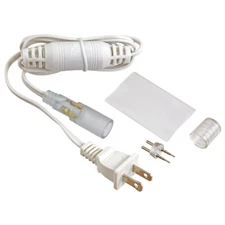 Standard 120 Volt 5 Foot LED Rope Light Power Cord Kit - White